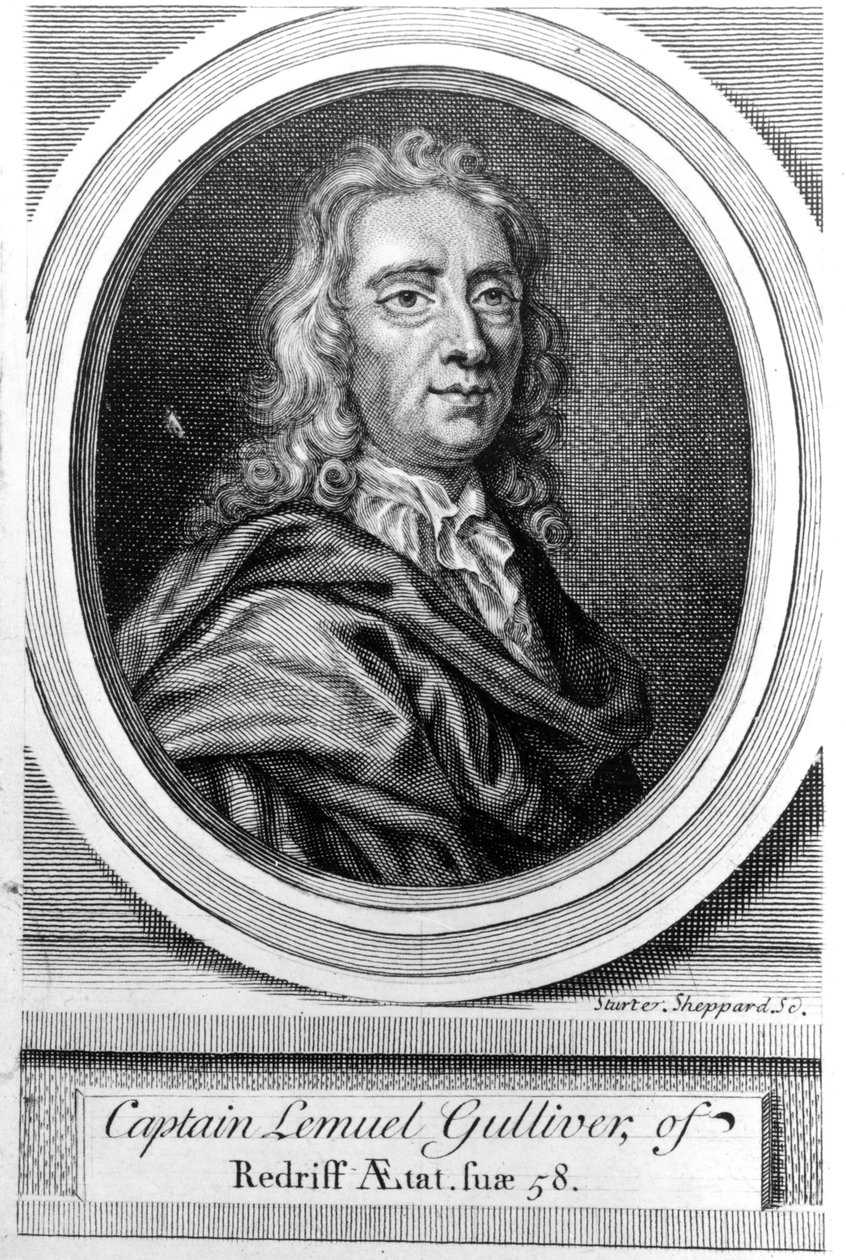 Capitão Lemuel Gulliver, 1726 de English School