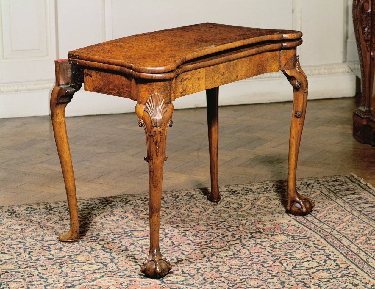 Mesa de cartão, mogno, c.1720 (ver também 277838) de English School