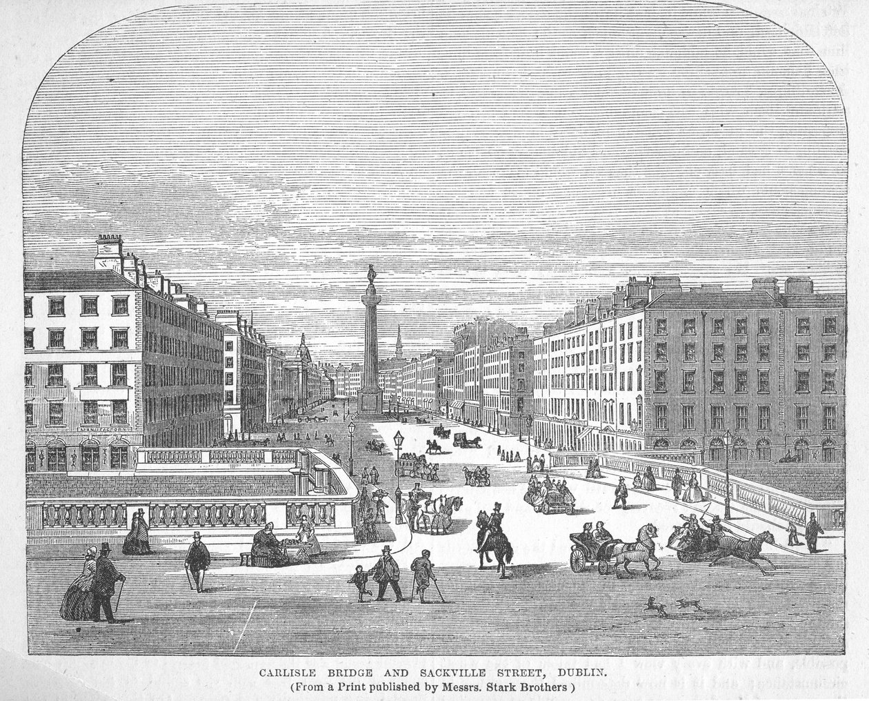 Carlisle Bridge e Sackville Street, Dublin de English School