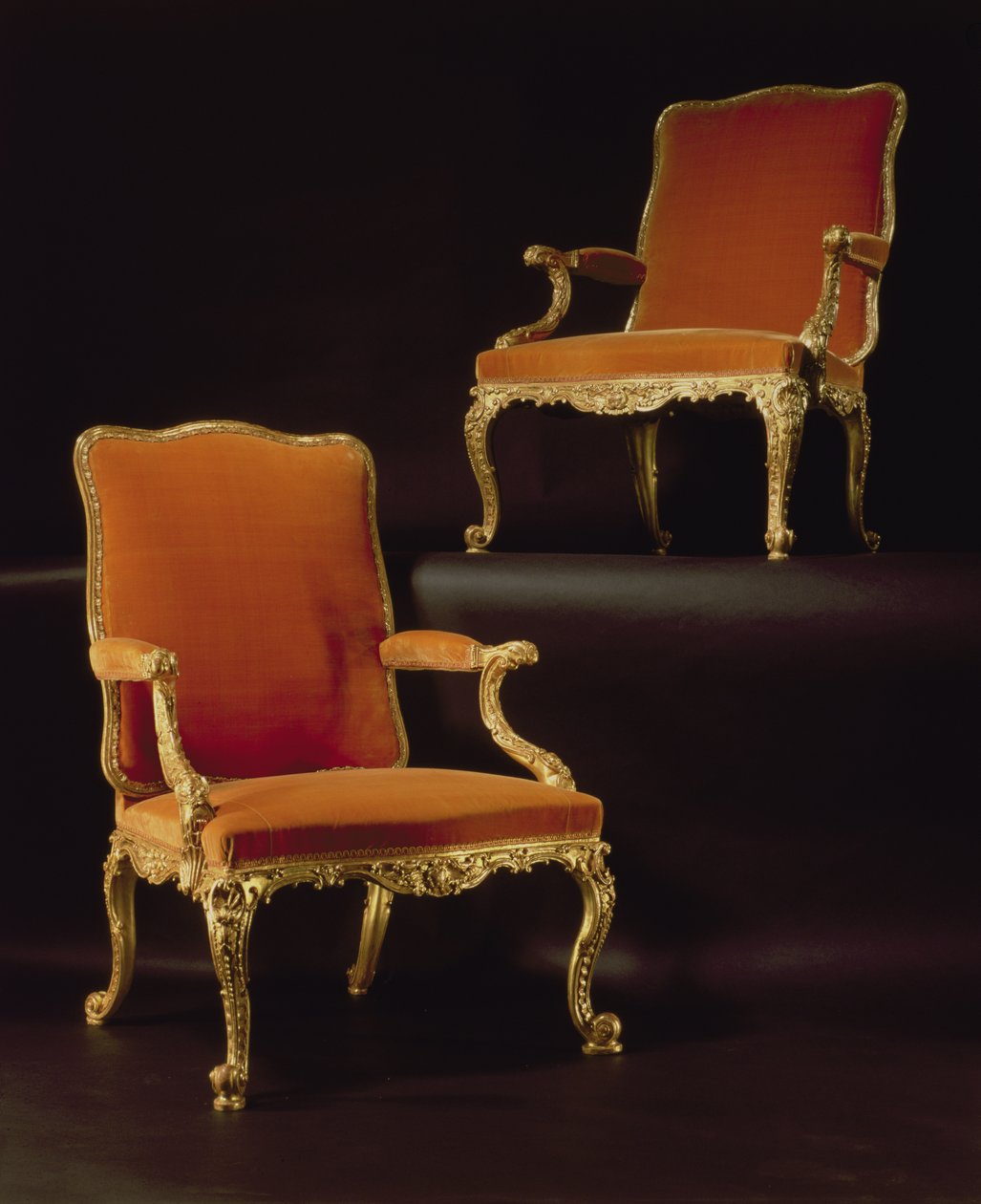 Poltrona esculpida, Chippendale (giltwood) de English School