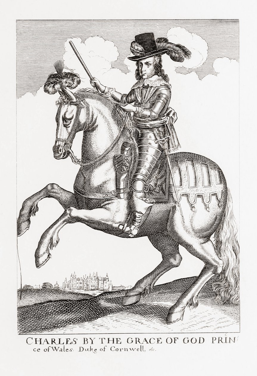 Carlos I, rei da Inglaterra, Escócia e Irlanda, 1600-1649, da Galeria Woodburns de Retratos Raros, pub. 1816 de English School