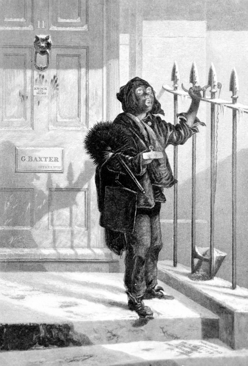 Varredura de chaminé na chamada da manhã, 1853 de English School