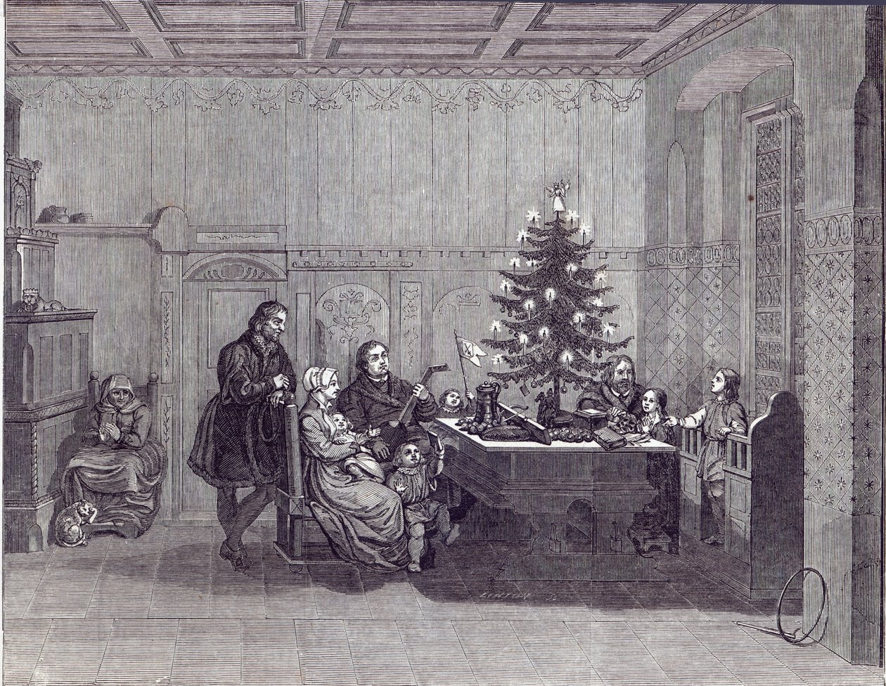 Véspera de Natal na Alemanha: Martin Luther e sua família, de &39;The Illustrated London News&39;, 26 de dezembro de 1846 de English School
