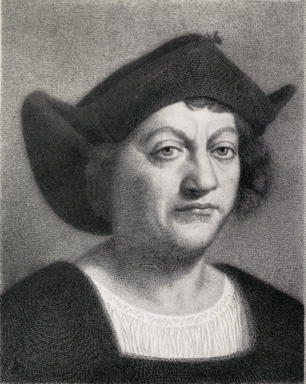 Ilustração de Cristóvão Colombo (1451-1506) de &39;A Missão das Índias&39;, publicada em 1920 de English School