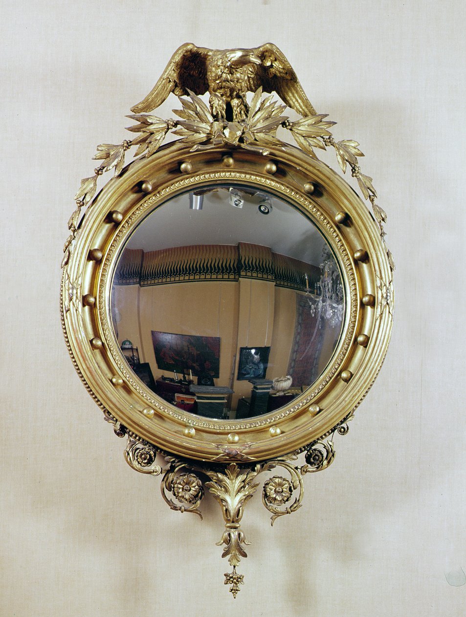 Espelho de Vidro Convexo (giltwood) de English School