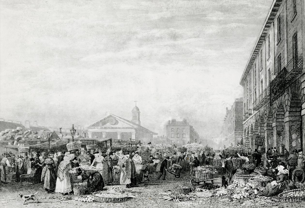 Mercado de Covent Garden, 1824 de English School