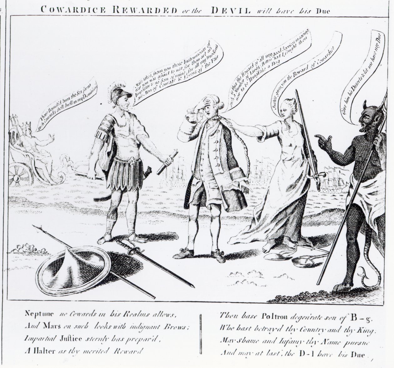 Covardia recompensada ou o diabo terá seu devido, 1756 de English School