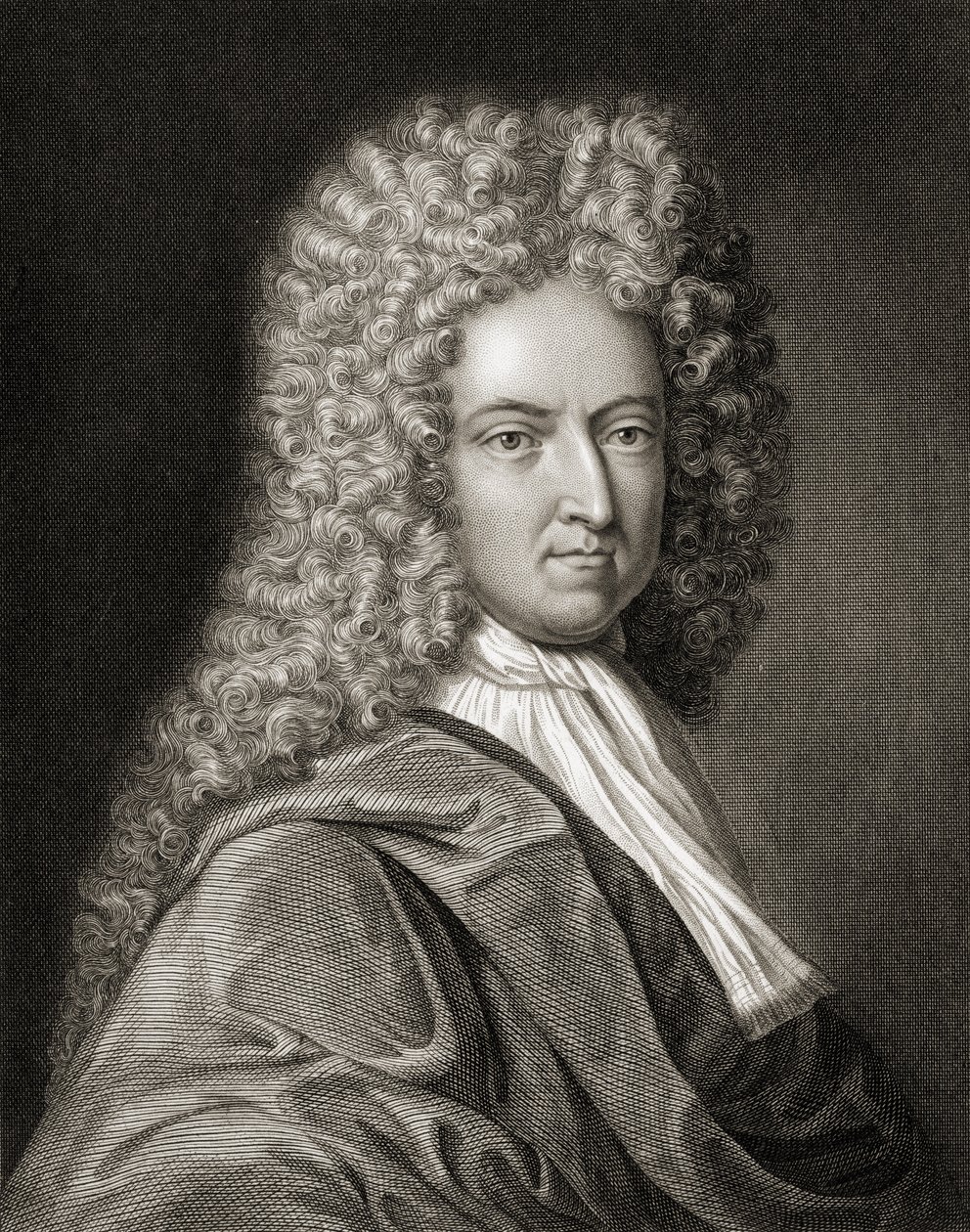 Daniel Defoe (1660-1731) de &39;Gallery of Portraits&39;, publicado em 1833 de English School