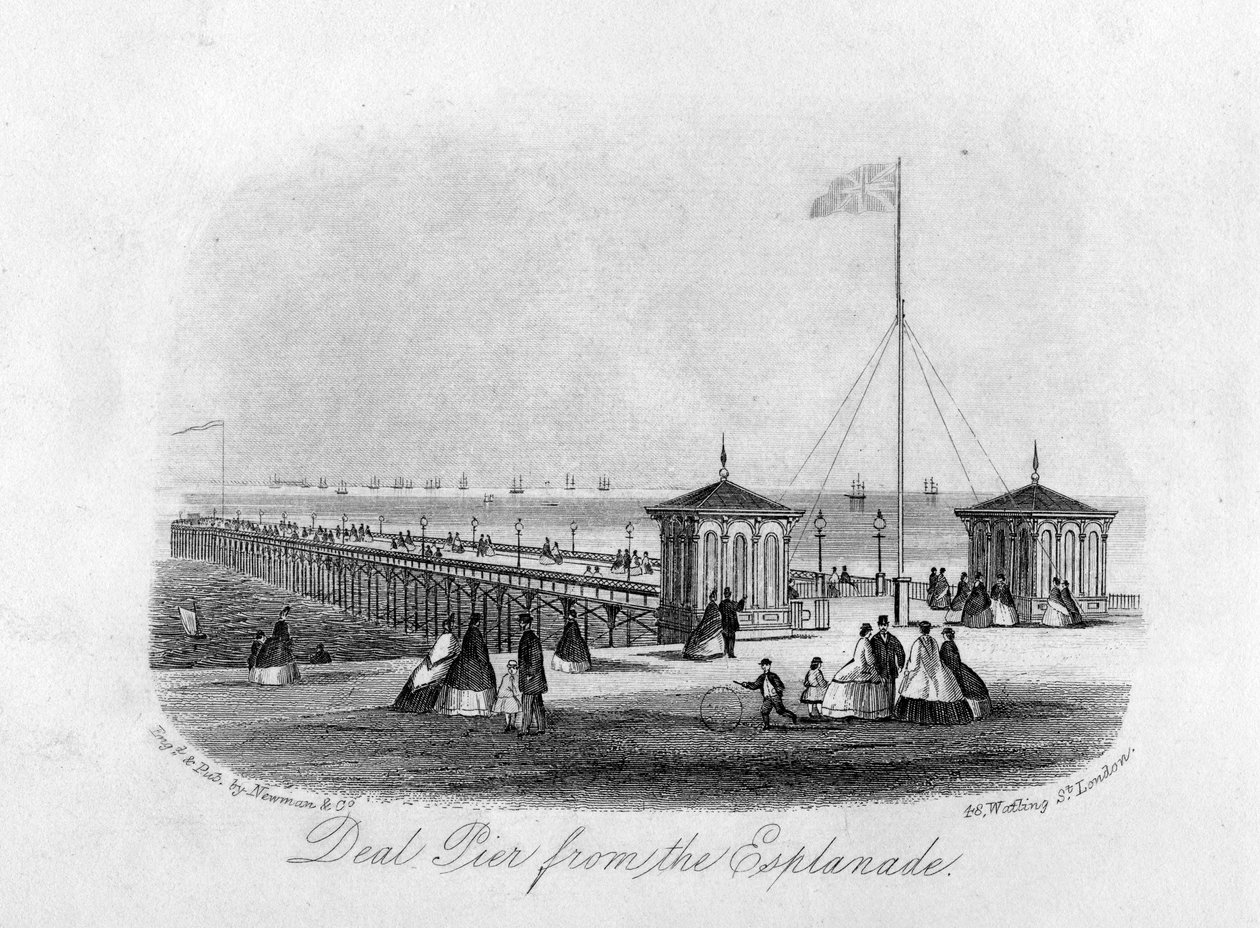 Pier Deal da Esplanada, gravado por Newman und Co. de English School