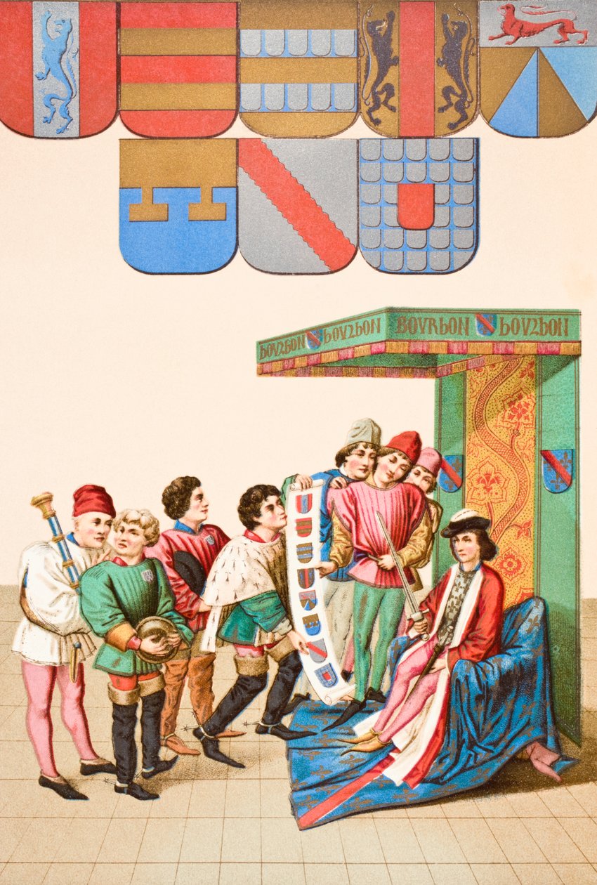Exibição de rolamentos heráldicos, 1878 de English School