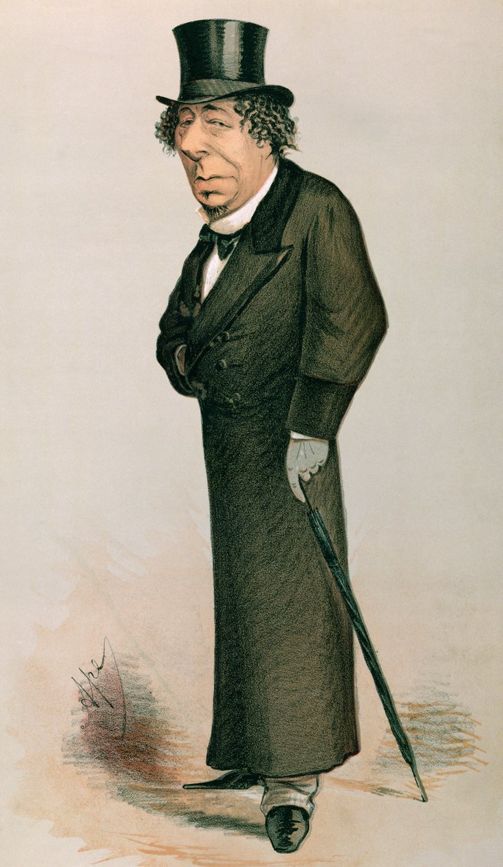 Disraeli, Benjamin (1804-81): desenho animado da Vanity Fair, 30 de janeiro de 1869 de English School