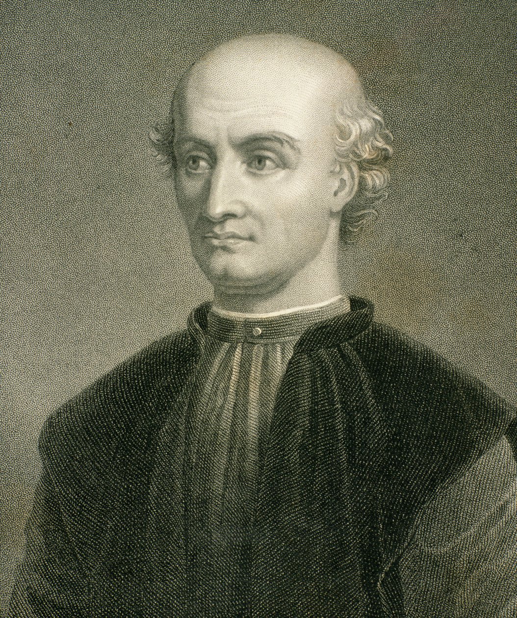 Donato Bramante (1444-1514) da &39;Galeria de Retratos&39;, publicado em 1833 de English School
