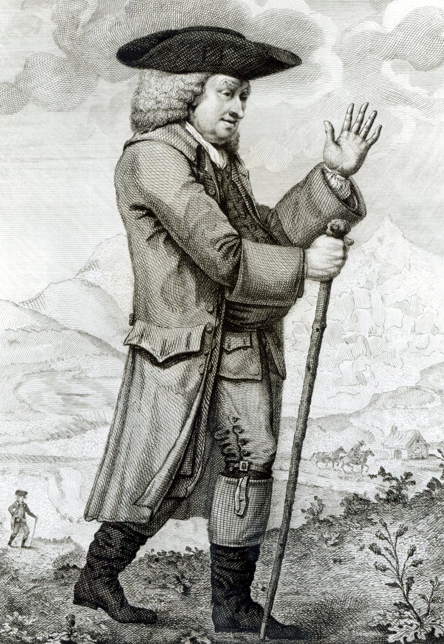 Dr. Johnson em seu vestido de viagem, 1786 de English School