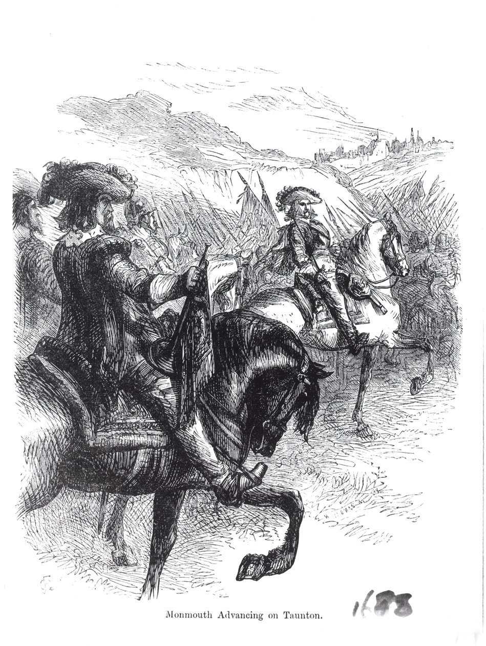 Duque de Monmouth (1649-85) Avançando em Taunton de English School