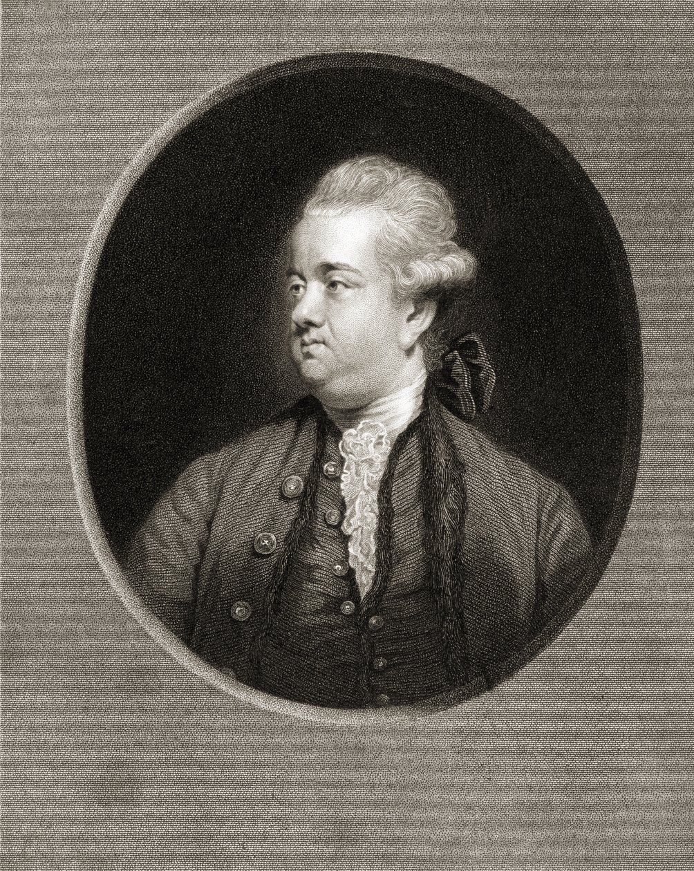 Edward Gibbon (1737-94) de &39;Gallery of Portraits&39;, publicado em 1833 de English School