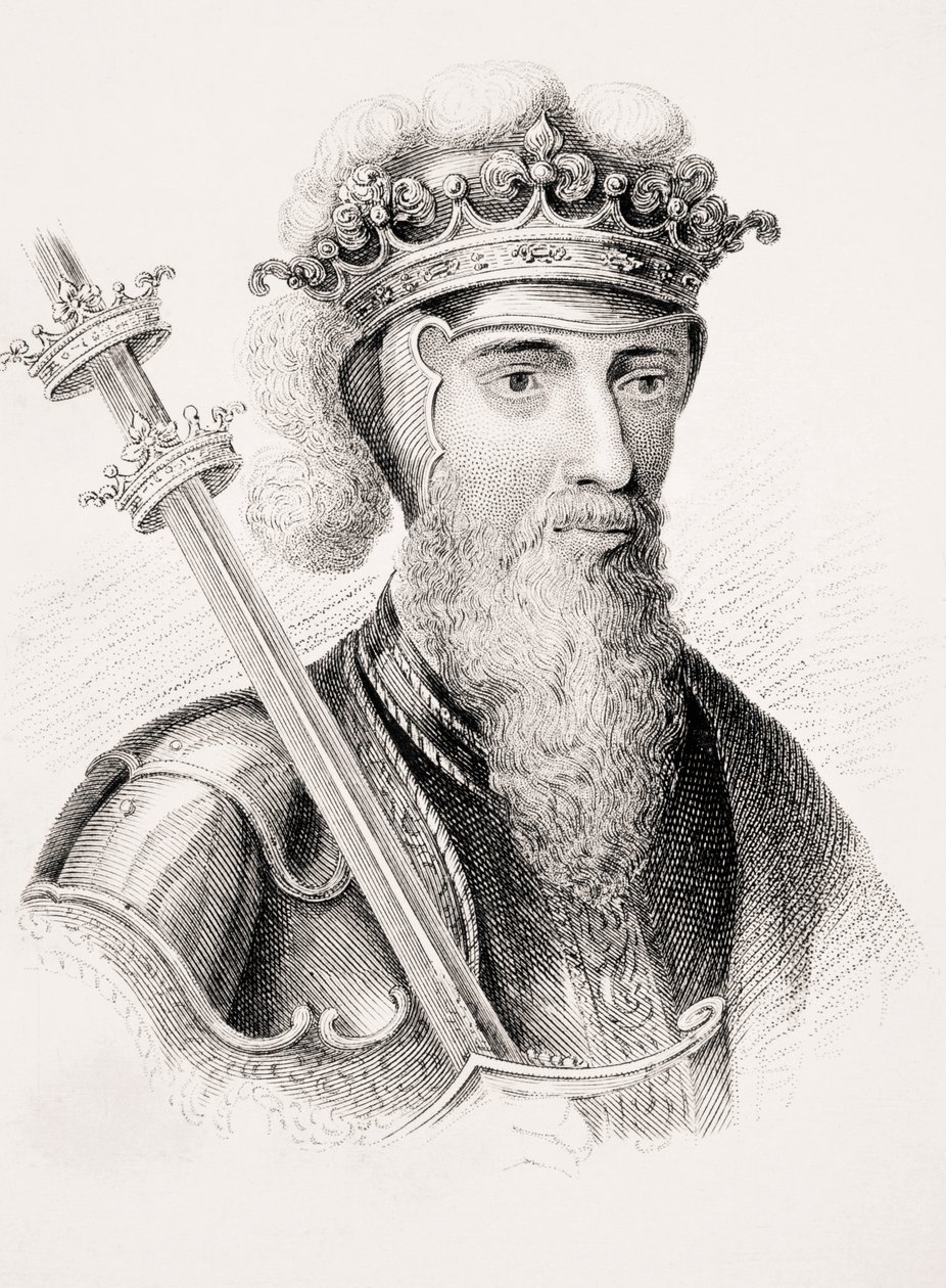 Edward III, rei da Inglaterra, de &39;Old England&39;s Worthies&39;, de Lord Brougham e outros, publicou Londres, em 1880 de English School