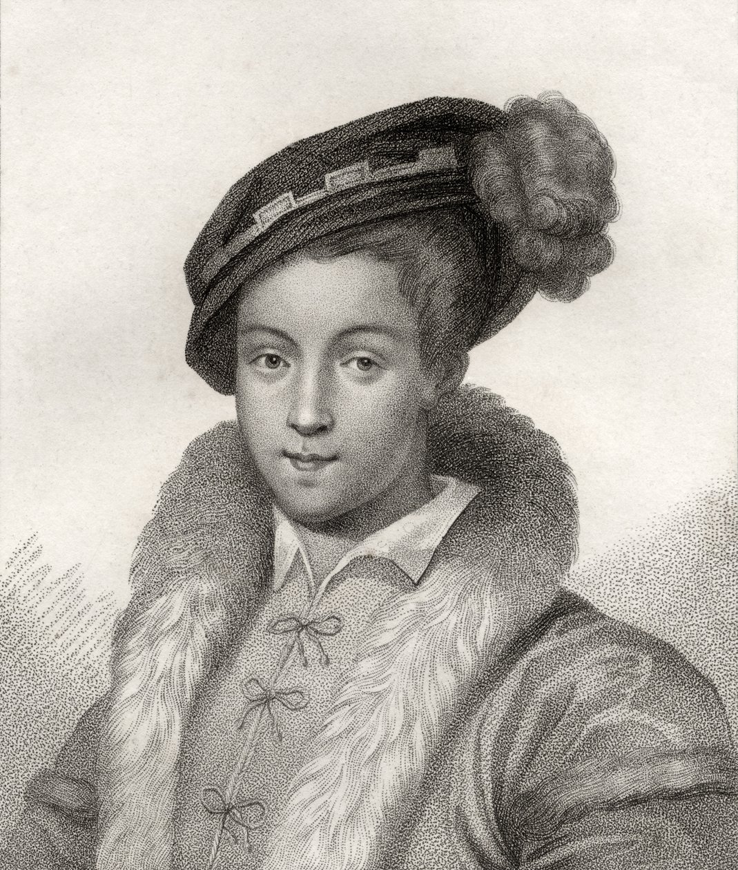 Edward VI, de "Um Catálogo dos Autores Reais e Nobres", publicado em 1806 de English School