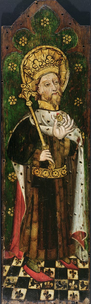 Edward the Confessor, c.1450, East Anglian School (painel de uma tela rood) de English School