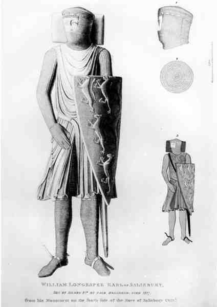 Efígie de William Longespee, terceiro conde de Salisbury (d.1226), de seu monumento na nave da Catedral de Salisbury de English School