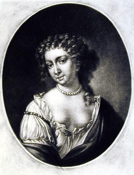 Eleanor Gwynne (1650-87) ilustração de retratos de personagens ilustres na história britânica, gravados por Richard Earlom (1743-1822) e Charles Turner (c.1775-1857) (mezzotint) de English School
