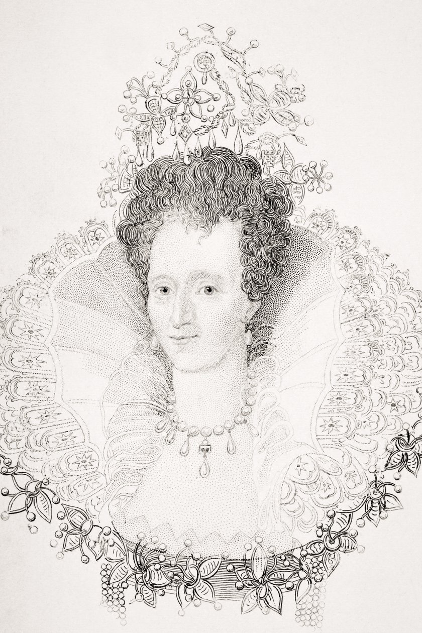 Elizabeth I, ilustração de &39;Old England&39;s Worthies&39; por Lord Brougham, publicado em 1880 (emgraving) de English School