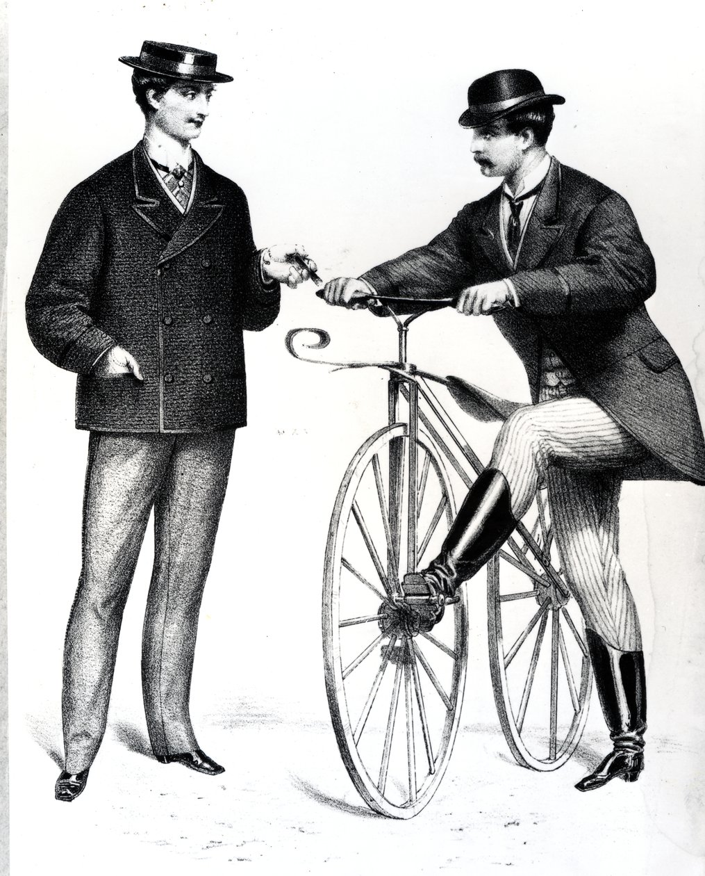 Trajes ingleses, publicado no "West End Gazette of Gentlemen&39;s Fashions", c.1990s de English School