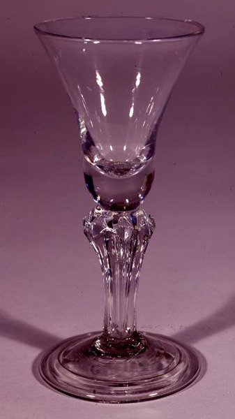 Copo de vinho inglês Silesian ou pedestal, 1730 (vidro) de English School