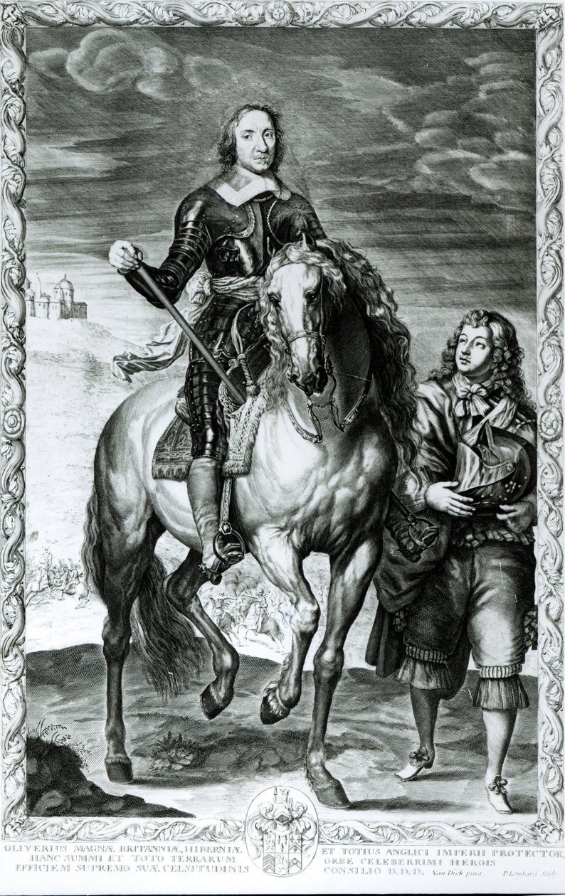 Retrato Equestre de Oliver Cromwell (1599-1658) de English School