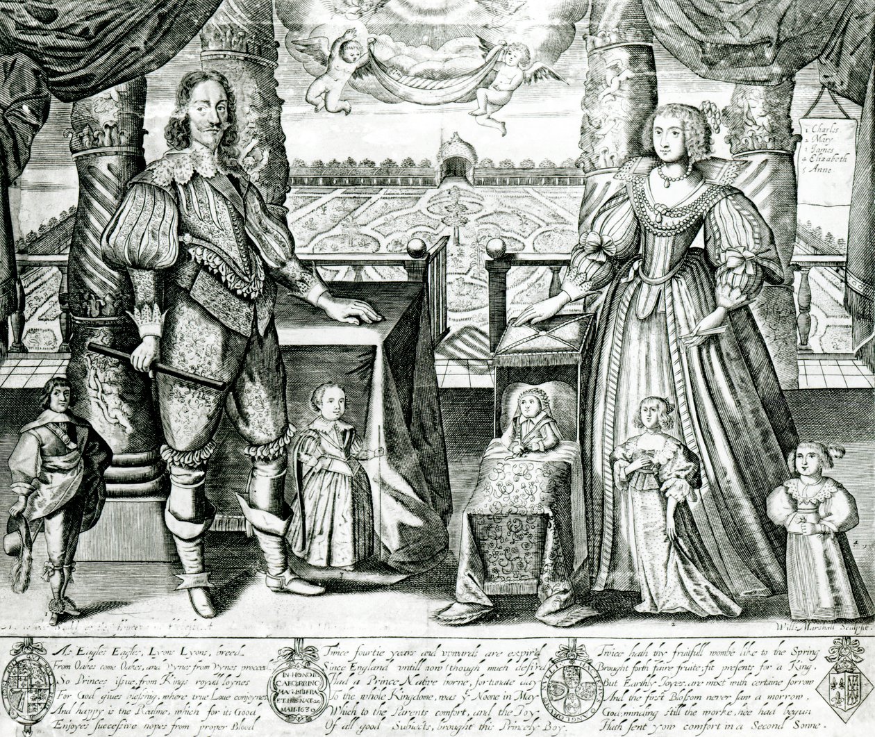 Retrato de família de Charles I de English School
