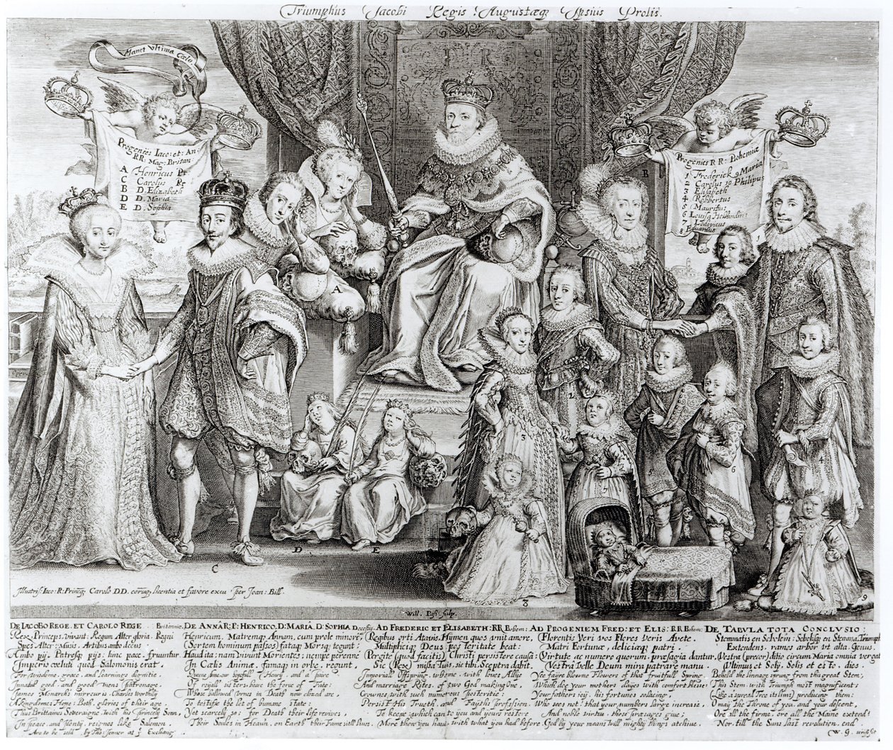 Retrato de família de James I da Inglaterra de English School