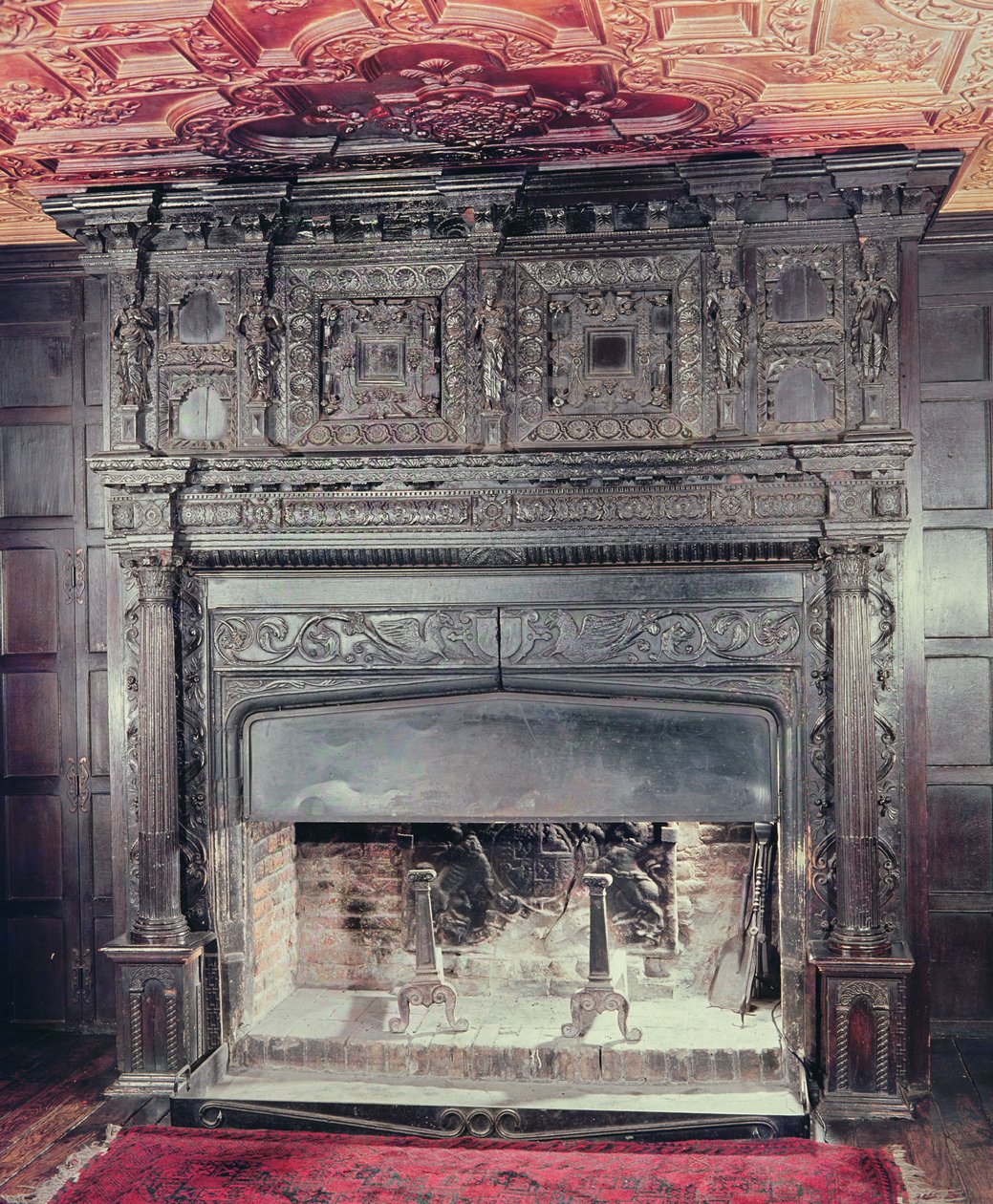 Lareira, c.1620 (madeira entalhada) de English School