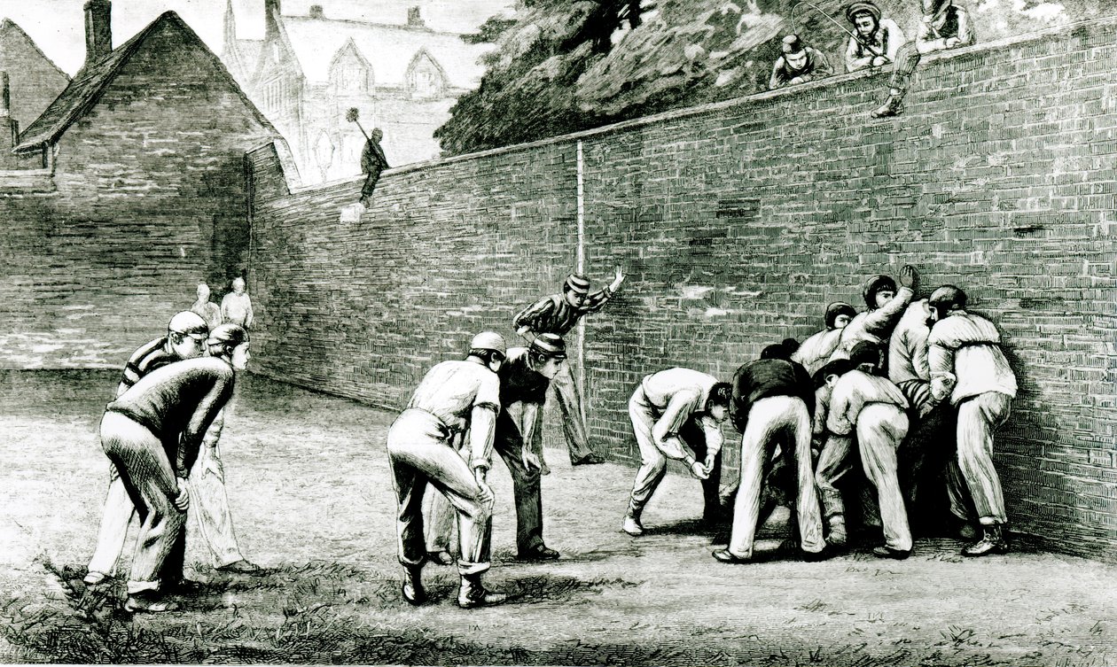 Futebol na parede em Eton de English School