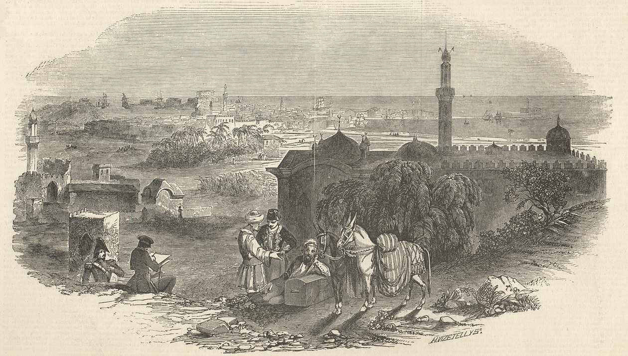 Portos Estrangeiros de Milho, Alexandria, de &39;The Illustrated London News&39;, 19 de dezembro de 1846 de English School