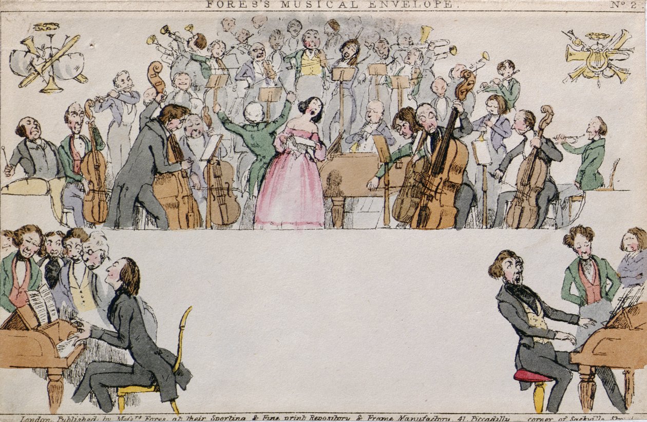 Foress Musical Envelope, pub. por Srs. Fores, c.1840 de English School