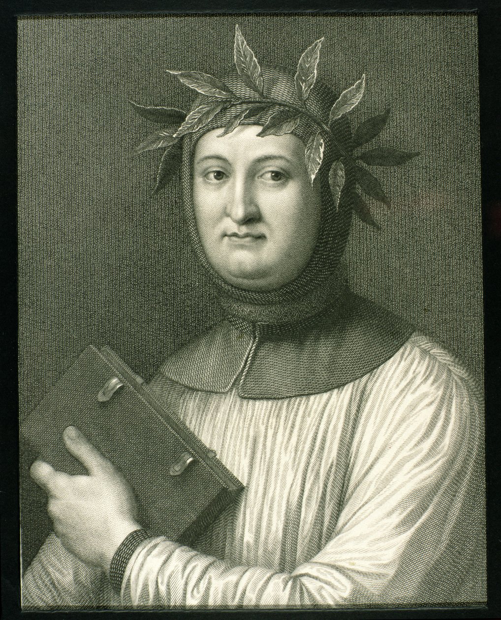 Francesco Petrarca (1304-74) de "A Galeria dos Retratos", publicado em 1833 de English School