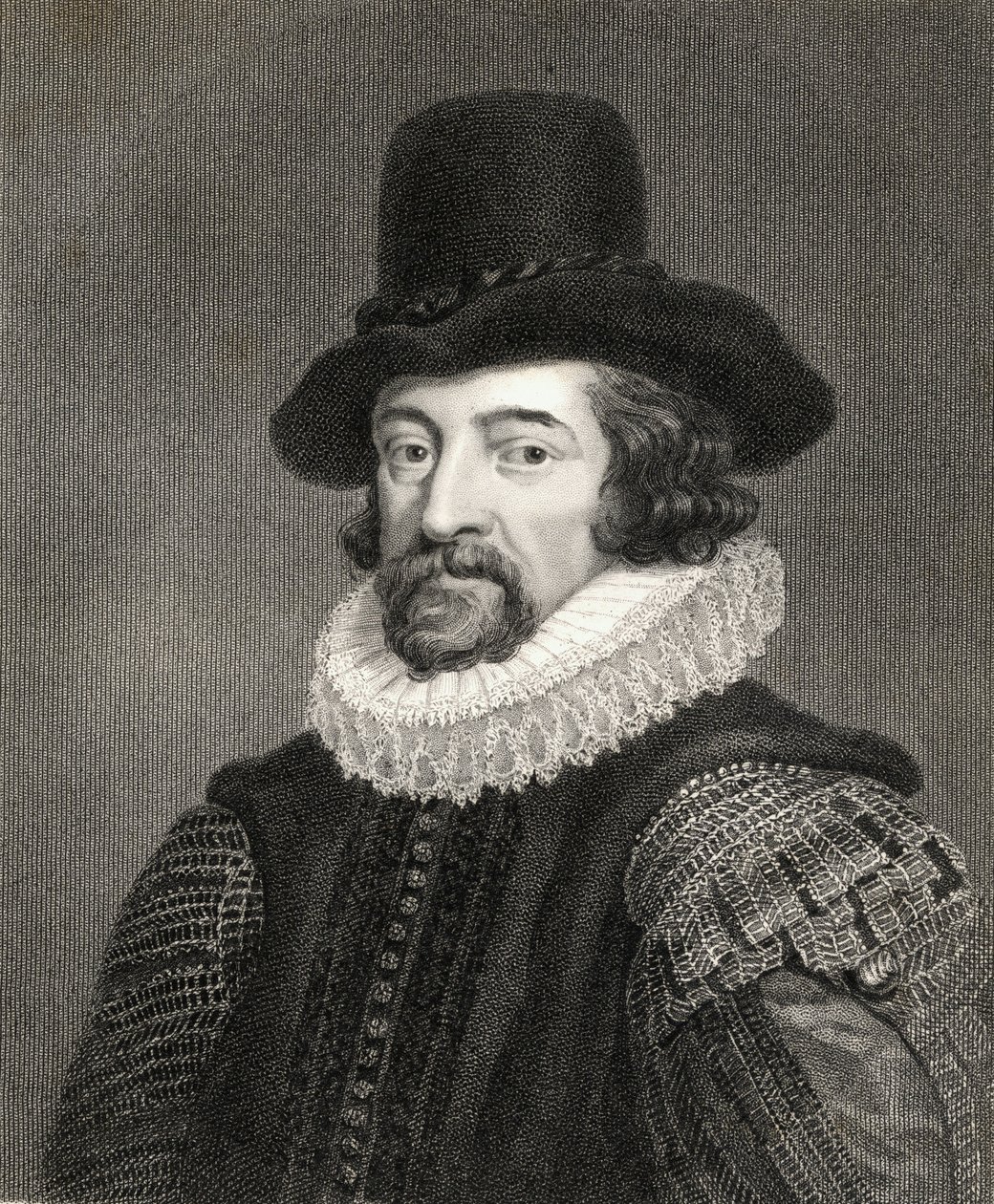 Francis Bacon, 1º Baronete (1561-1626) da &39;Galeria dos Retratos&39;, publicado em 1833 de English School