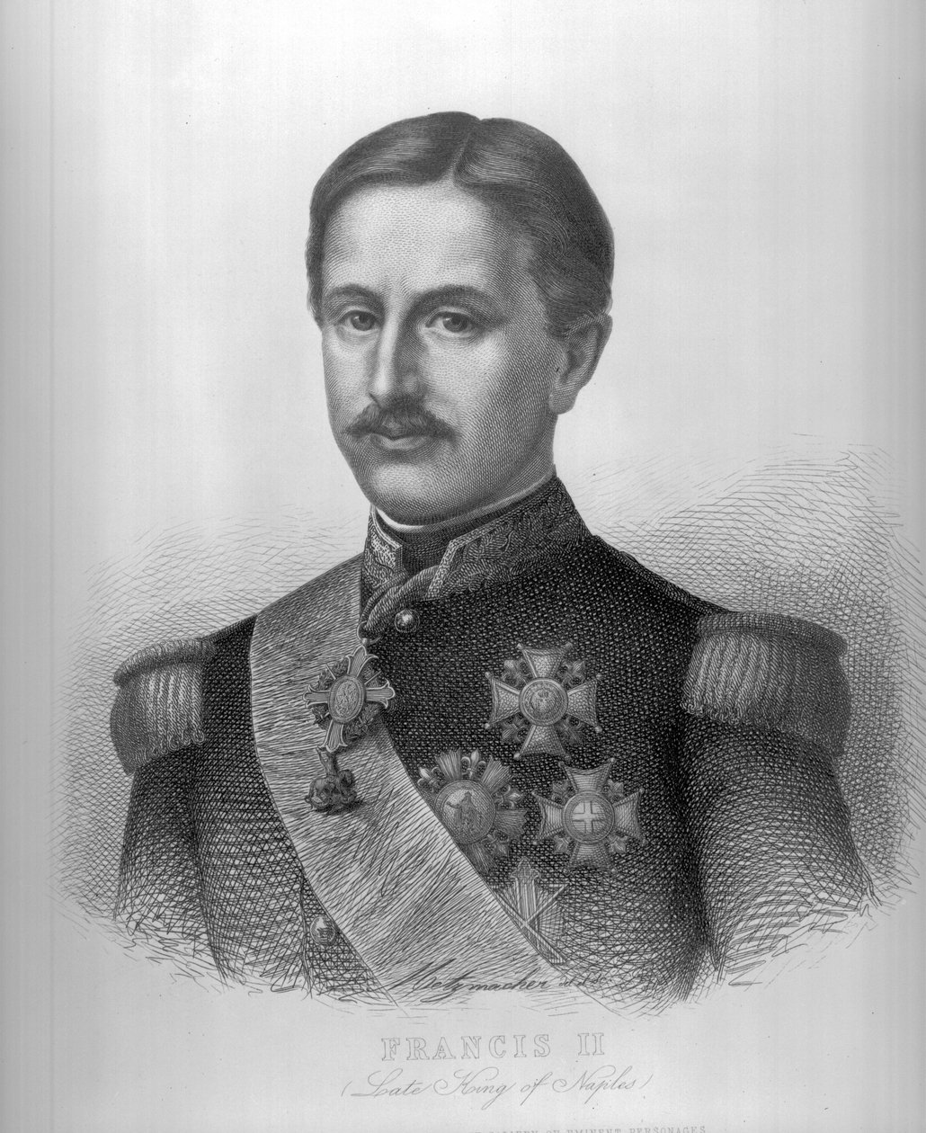 Francisco II das Duas Sicílias, da Galeria de Retratos de Personagens Eminentes de English School