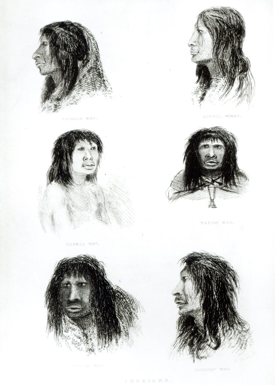 Fueguinos, 1838 de English School