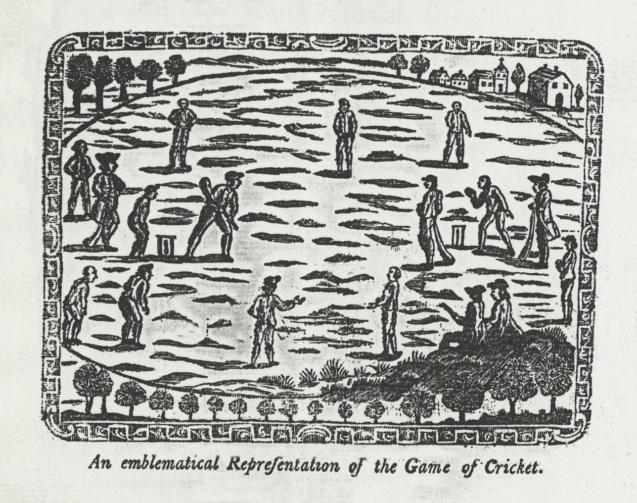 Jogo de críquete, 1774 de English School