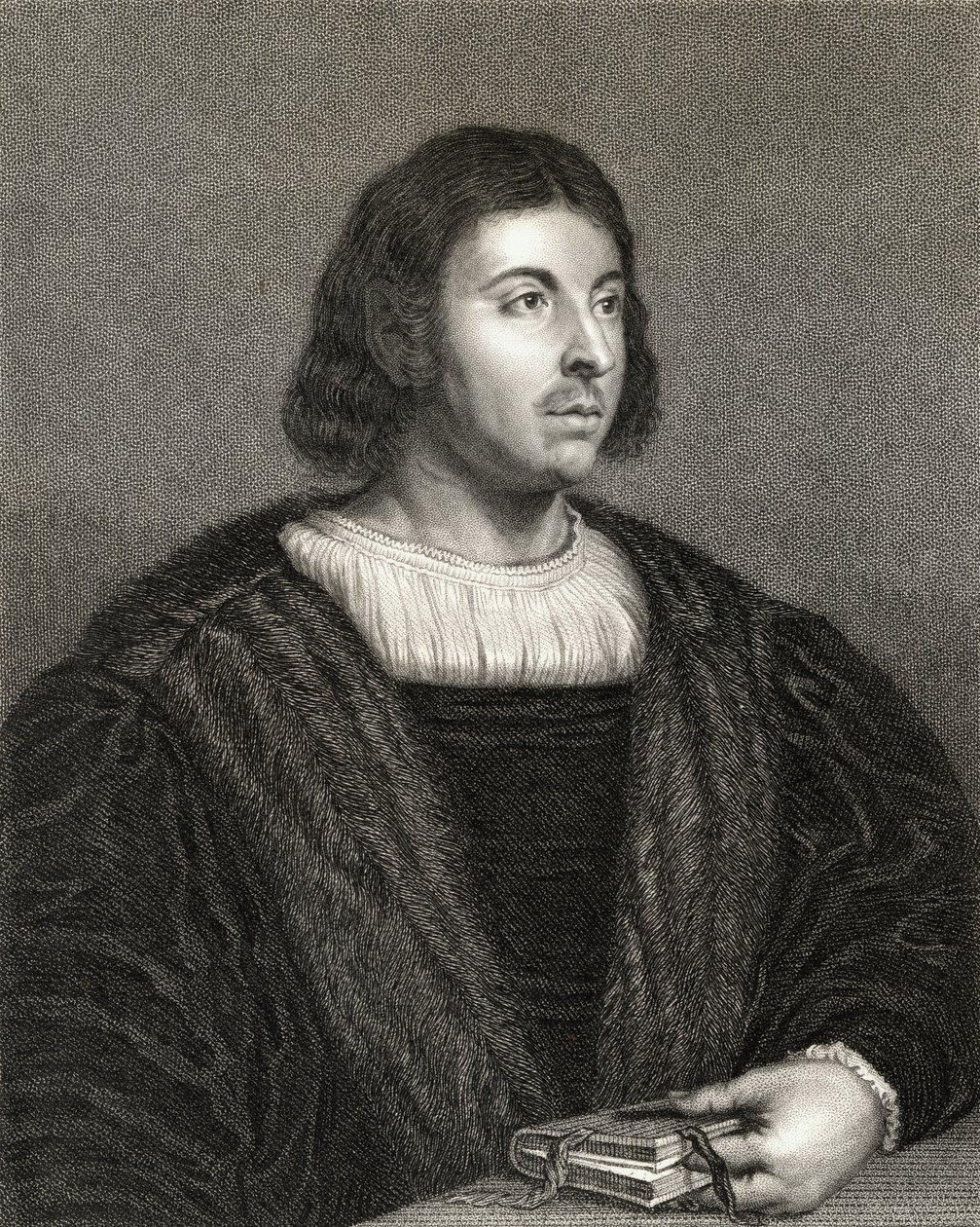 Giovanni Boccaccio (1313-75) de "A Galeria dos Retratos", publicado em 1833 de English School