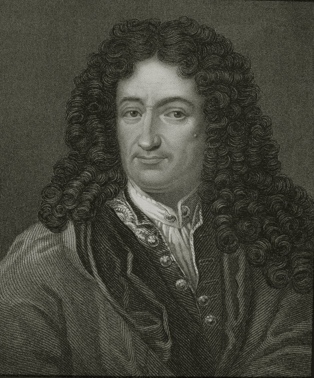 Godfrey William Leibnitz (1646-1716) de &39;Gallery of Portraits&39;, publicado em 1833 de English School