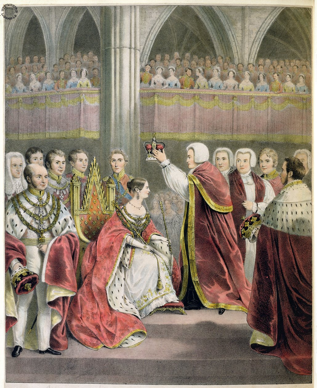 Sua Majestade Graciosa Rainha Victoria, coroada em 28 de junho de 1838 de English School