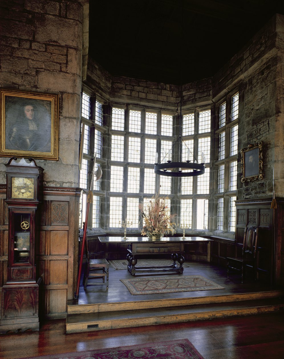 Hoghton Tower, Lancashire: Sala de banquetes, século XVI de English School