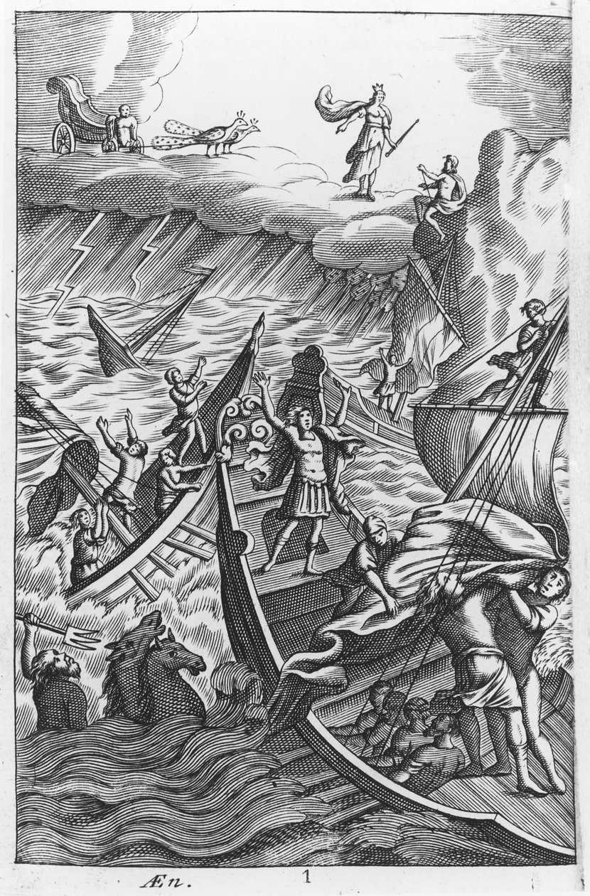Ilustração de &39;A Eneida&39; por Virgílio (70-19 aC) de English School