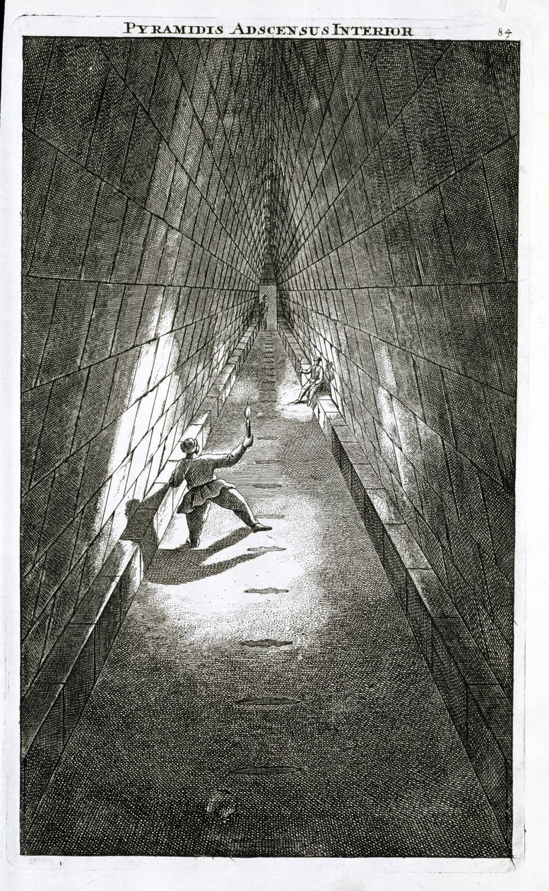 Subida Interior de uma Pirâmide, c.1780 de English School