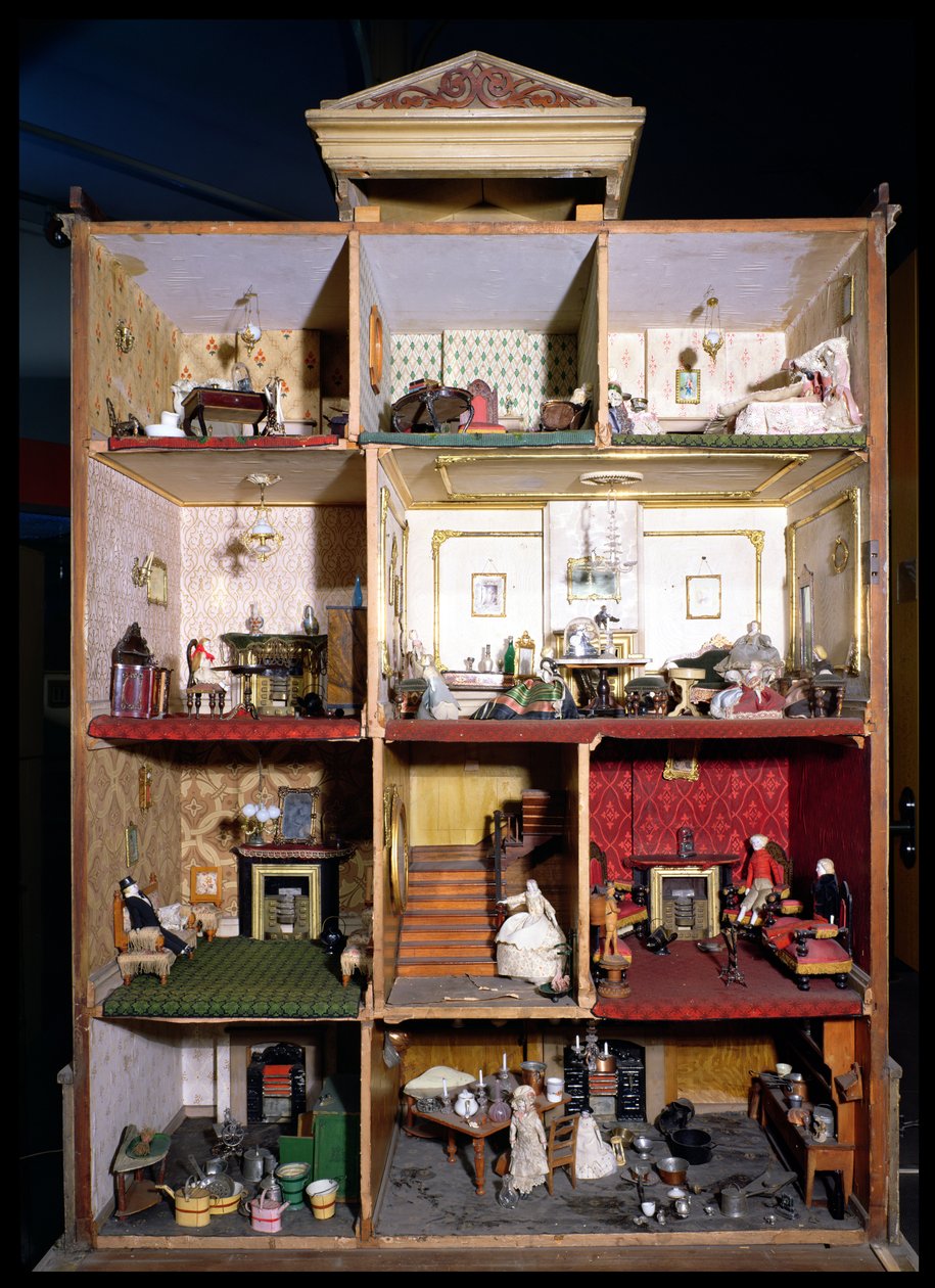 Interior da casa da cidade de bonecos, 1840 de English School