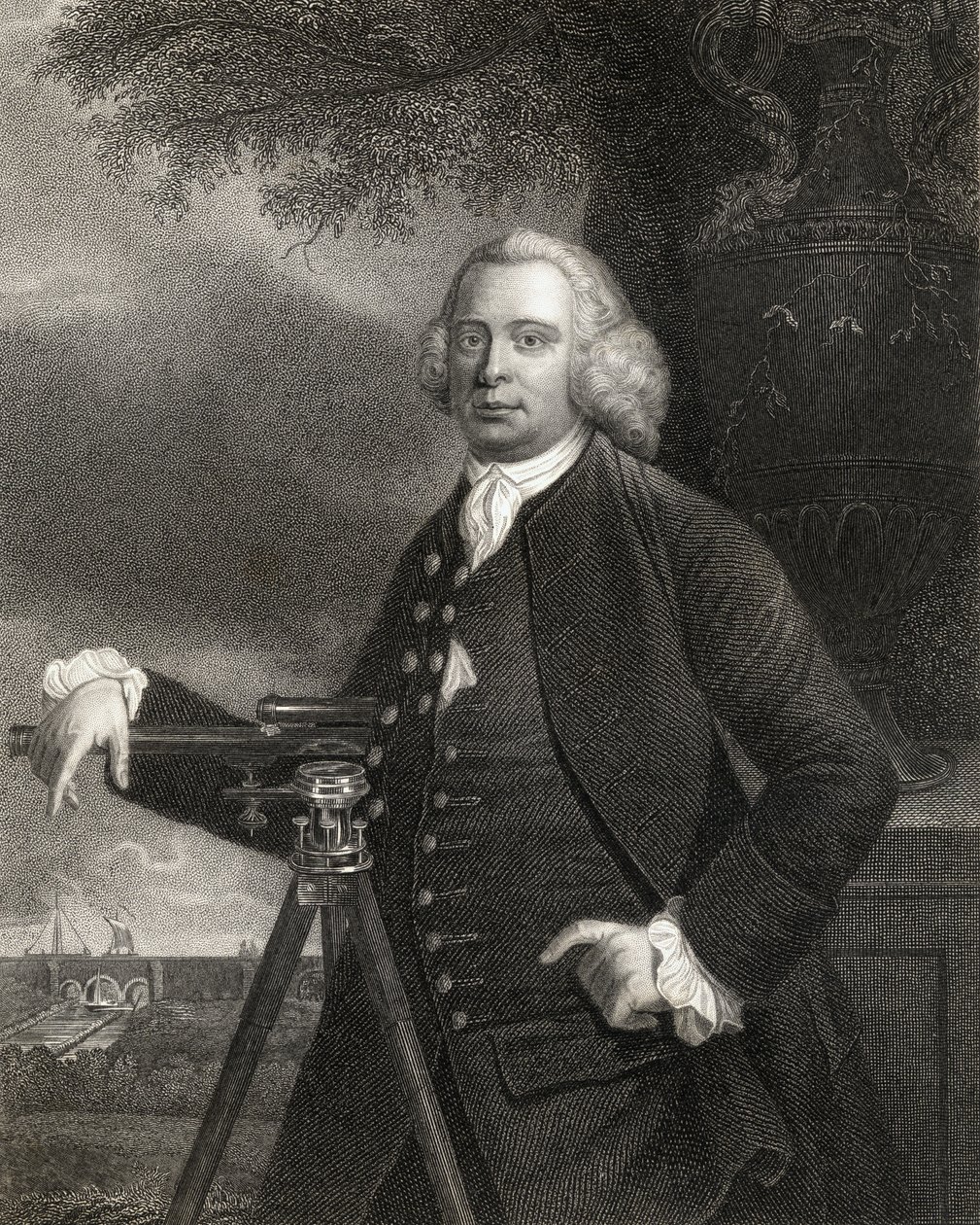 James Brindley (1716-1772) de "Gallery of Portraits", publicado em 1833 de English School