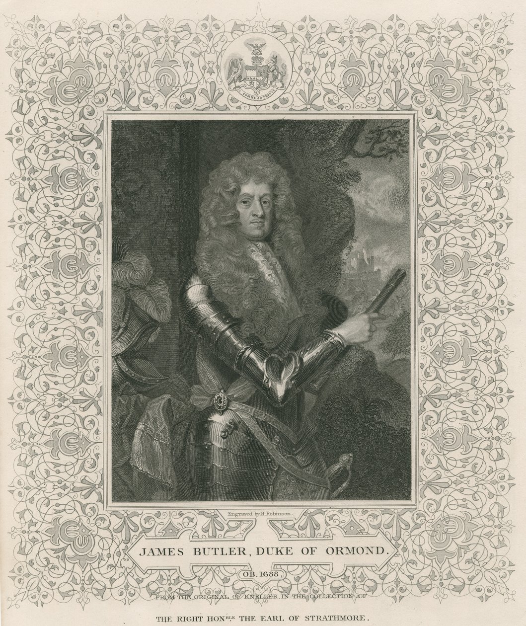 James Butler, 12º Conde e 1º Duque de Ormonde, de &39;British&39;s Portraits&39; de Lodge, 1823 de English School