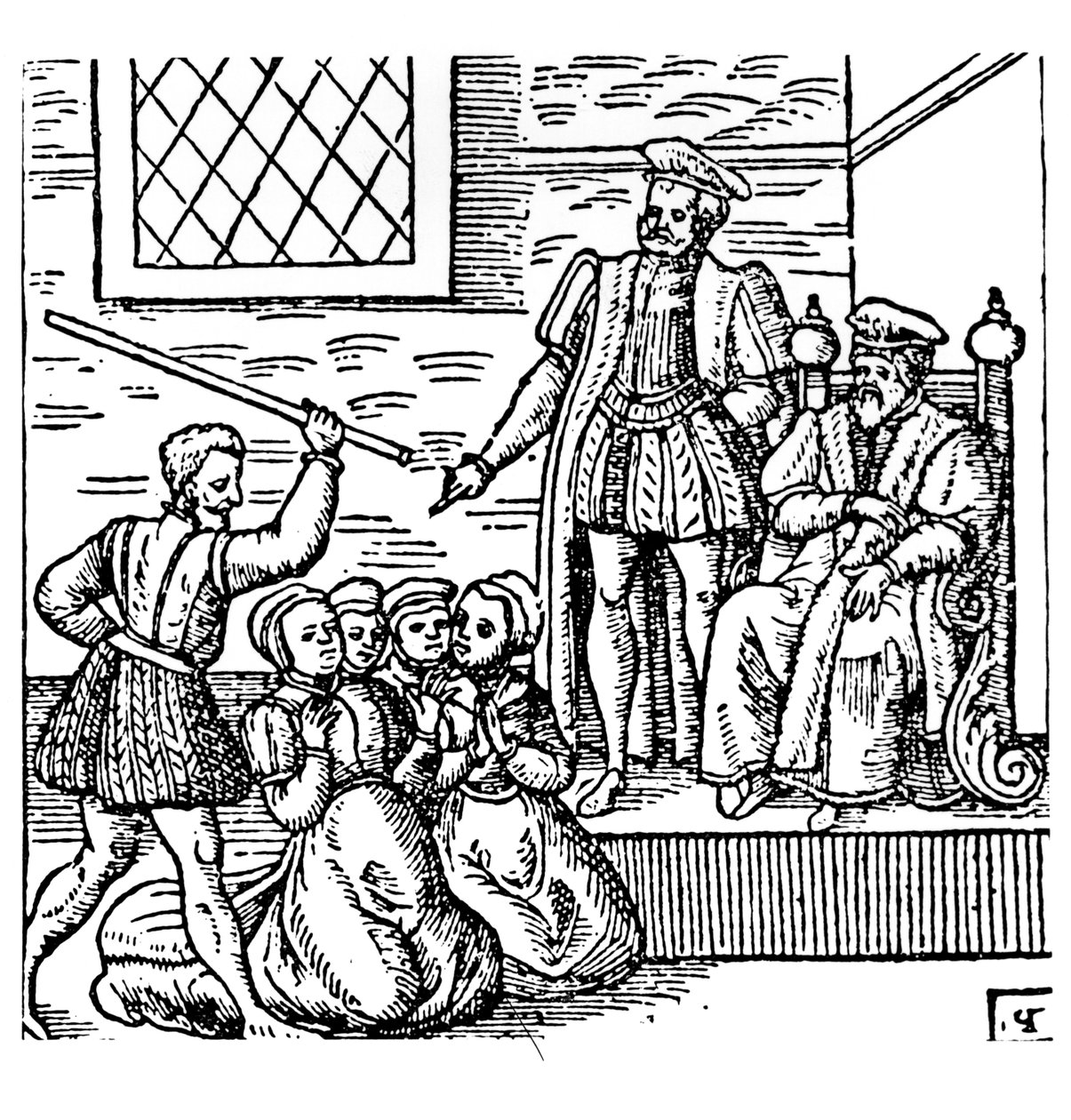 James I (1566-1625) da Inglaterra e VI da Escócia Examinando as bruxas de North Berwick, de &39;Newes from Scotland&39;, 1591 de English School