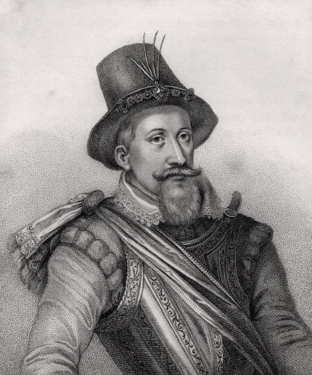 James I da Inglaterra, gravado por Bocquet, de "Um Catálogo dos Autores Reais e Nobres", publicado em 1806 de English School